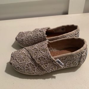Toms Girls Glitter Shoes